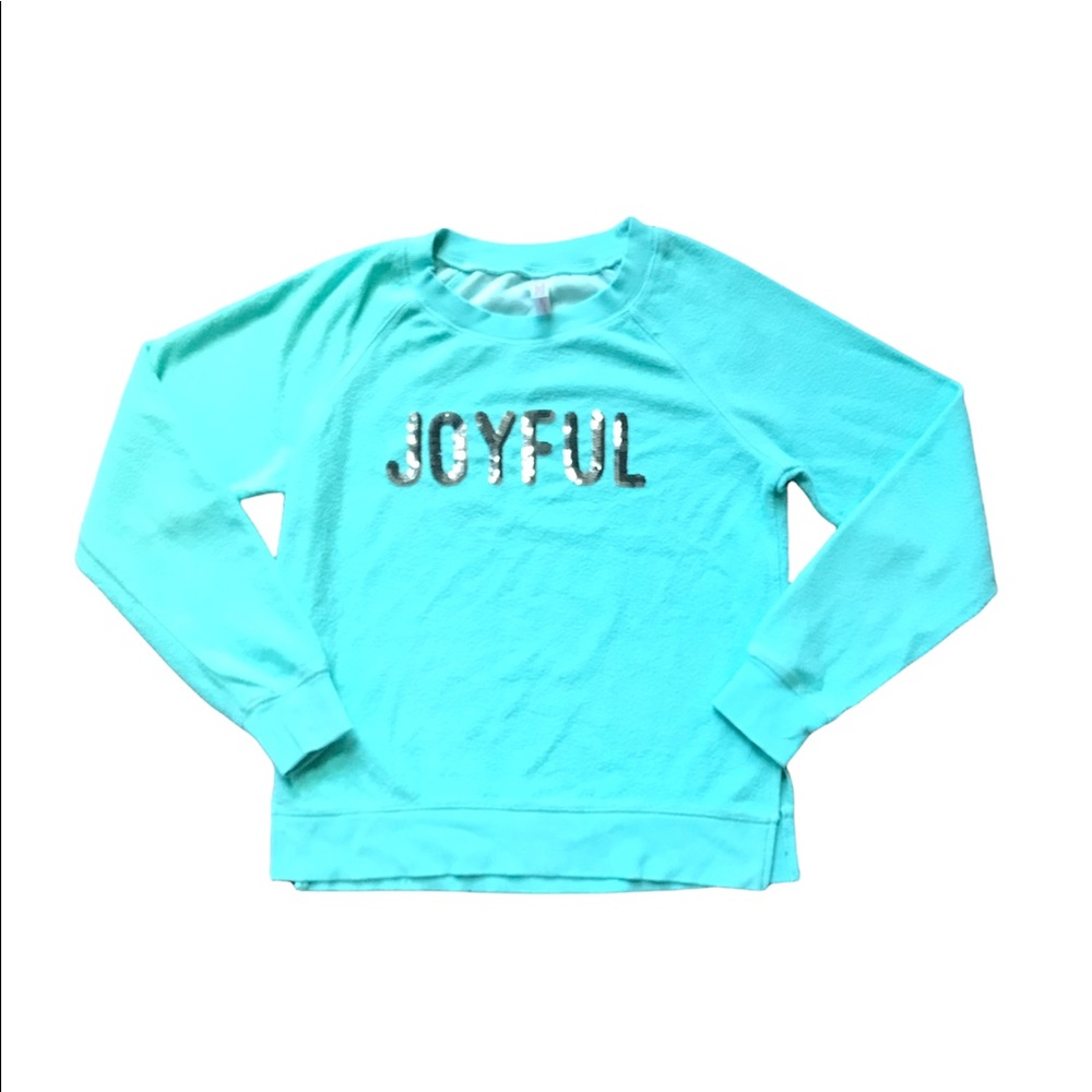 Women’s light blue long sleeve sleepwear top. Size small.